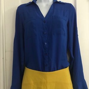 Express Portofino Blue Blouse-Size XS